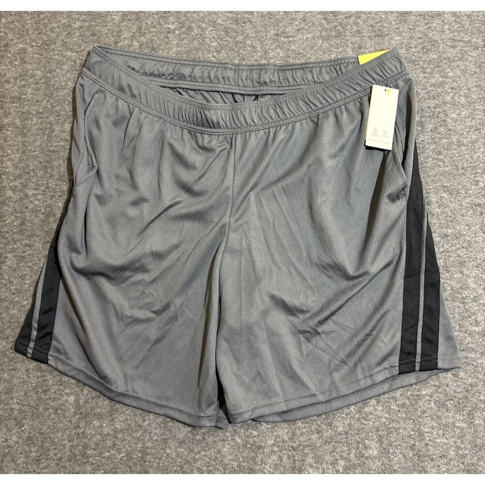 All In Motion Men's Shorts Mesh Sports Basketball Grey 2XL